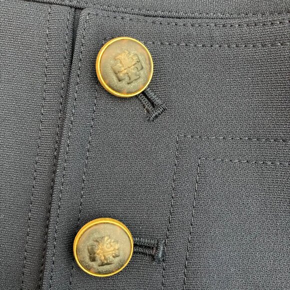 Tory Burch Pants Womens 6 Navy Button Detail Cropped Sailor Nautical Minimalist - Picture 6 of 11